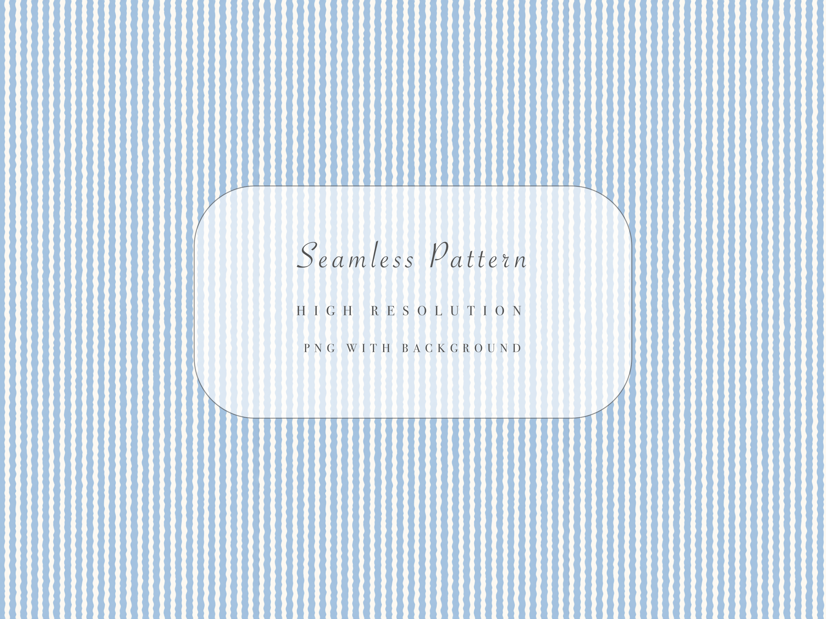 Light Blue Scalloped Stripe Seamless Pattern