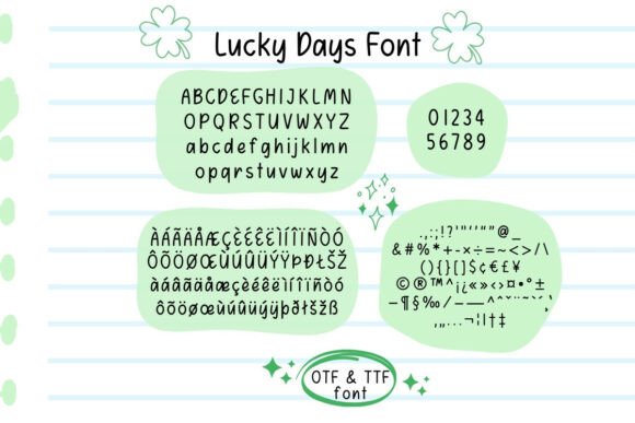 Lucky Days Font PNG with transparent background - Preview 1