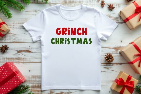 Magic Grinch Font PNG with transparent background - Preview 3