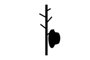 Minimalist Coat Rack Hat Icon Graphic by gfxrokey · Creative Fabrica