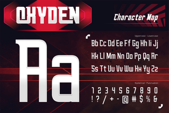 Oxyden Font PNG with transparent background - Preview 1