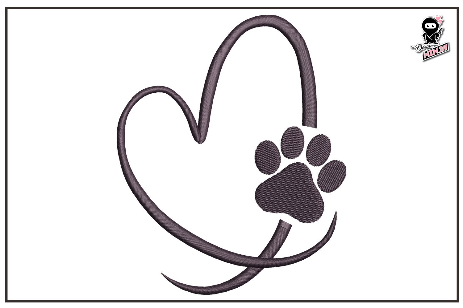 Paw Print in Heart