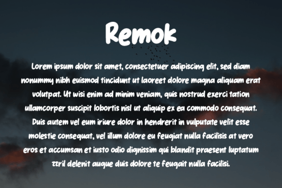 Remok Font PNG with transparent background - Preview 2
