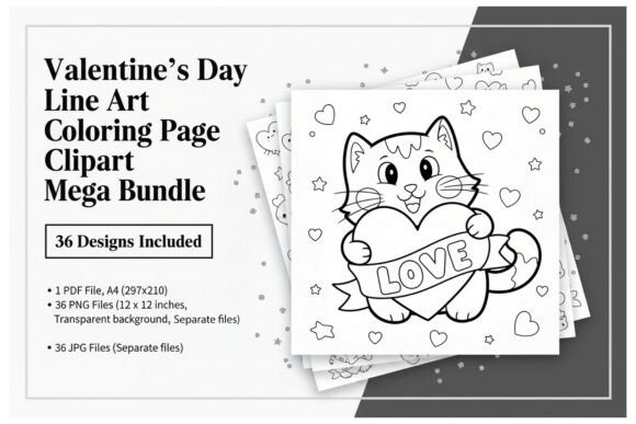 Valentine's Day Coloring Pages Bold&Easy