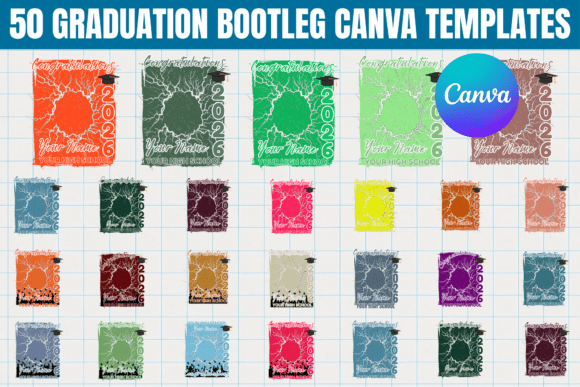 50 Graduation Bootleg Canva Template