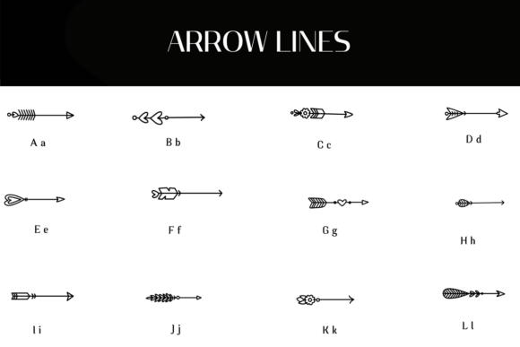 Arrow Lines Font - Preview 1