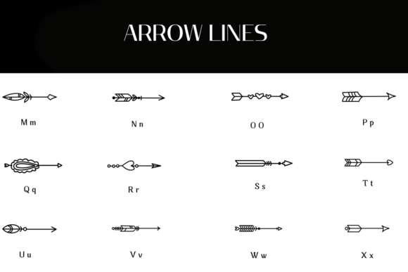 Arrow Lines Font - Preview 2