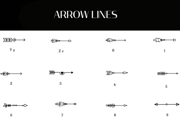 Arrow Lines Font - Preview 3