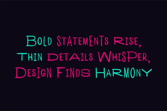 Bold and Thin Font - Preview 1