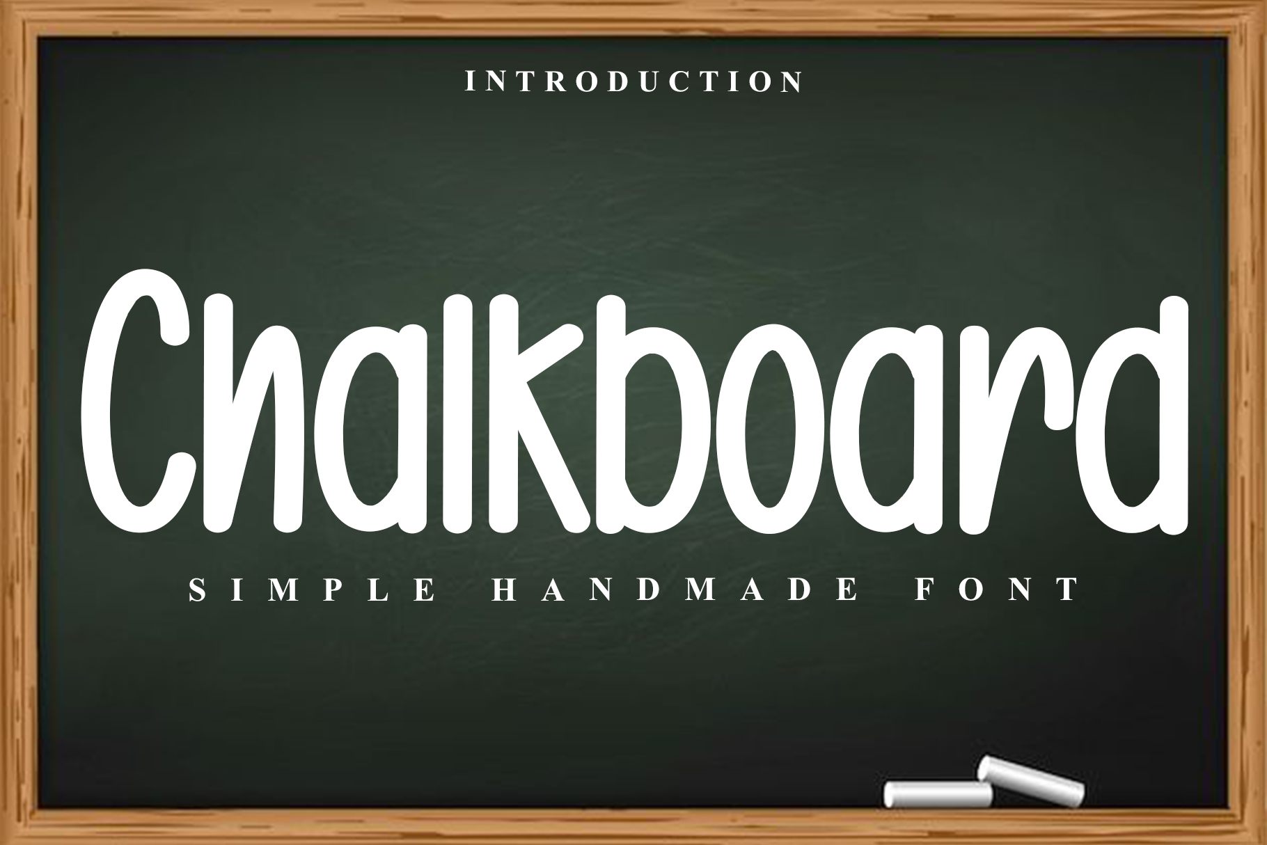 Chalkboard by Black line preview, handwritten chalk style