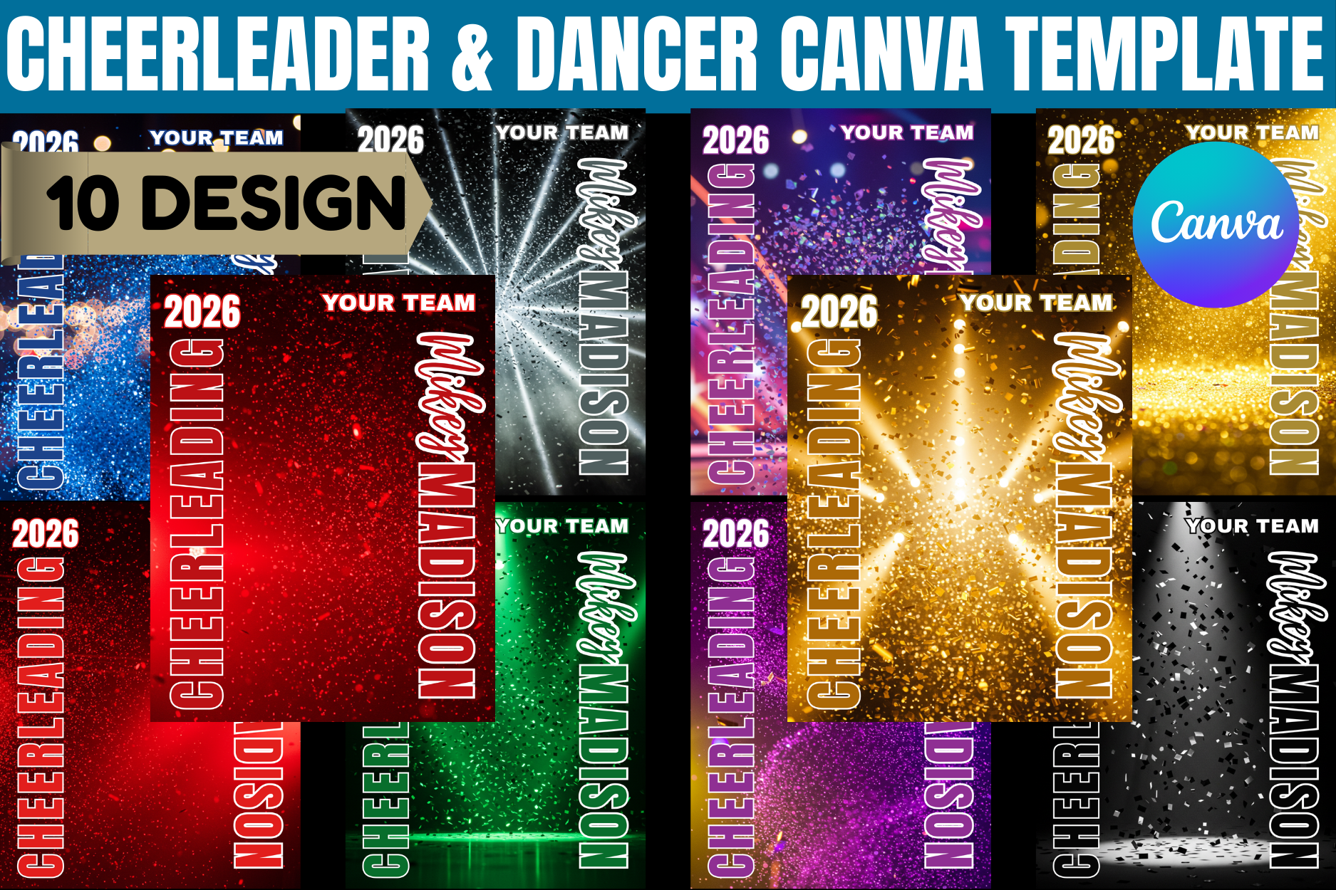Cheerleader & Dancer Canva Template