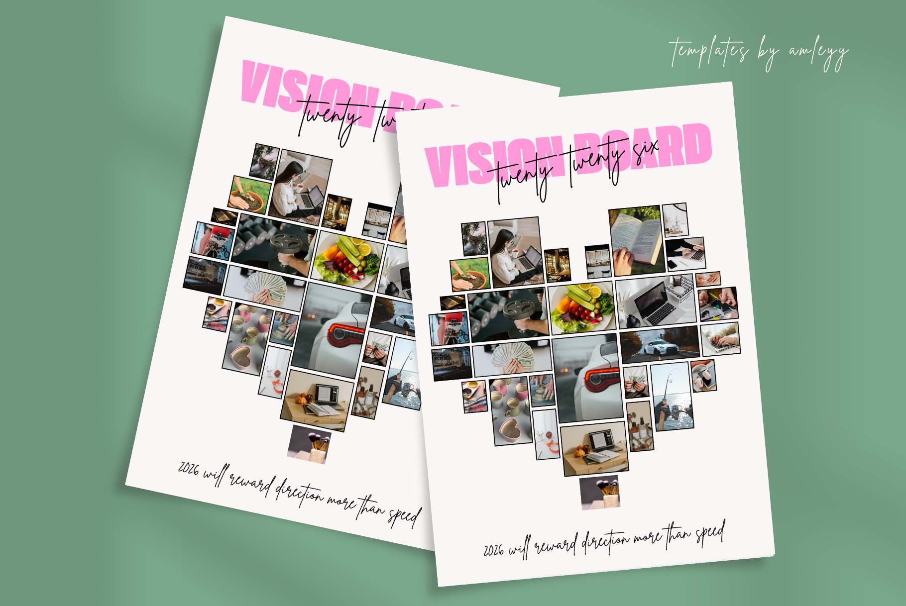 Cute Aesthetic Vision Board Template