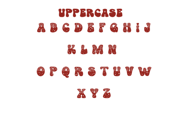 Heart Minimal Font PNG with transparent background - Preview 1