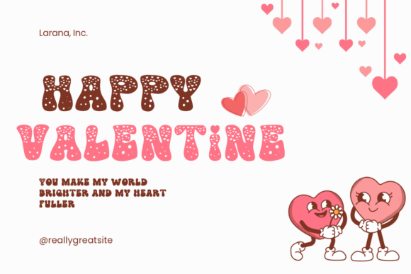 Heart Minimal Font PNG with transparent background - Preview 4