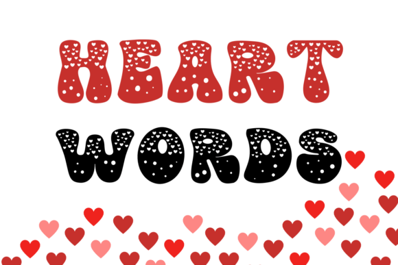 Heart Minimal Font PNG with transparent background - Preview 5