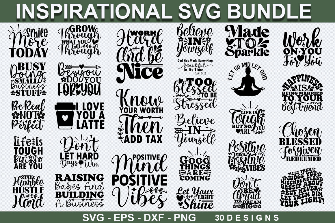 Inspirational SVG Bundle Graphic by Getypes Studio · Creative Fabrica