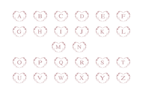 Love Dove Heart Font PNG with transparent background - Preview 1