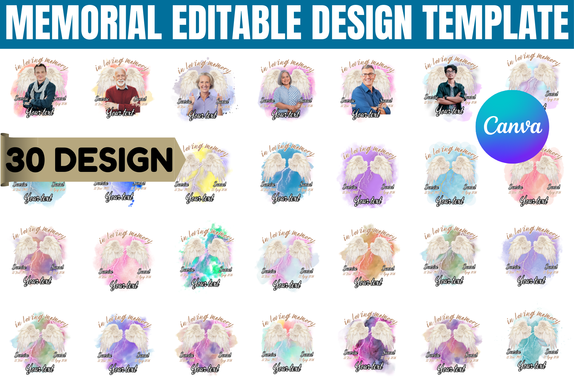 Memorial Editable Design Template
