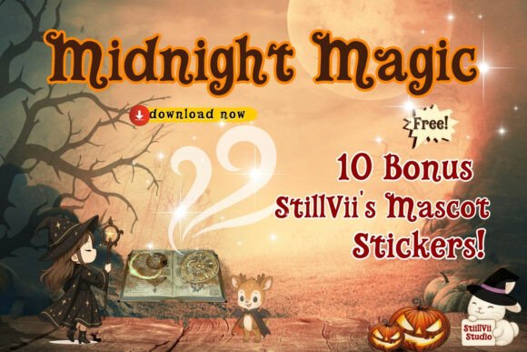 Midnight Magic Font PNG with transparent background - Preview 2