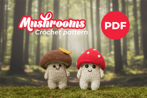 Mini Mushrooms PDF Crochet Pattern