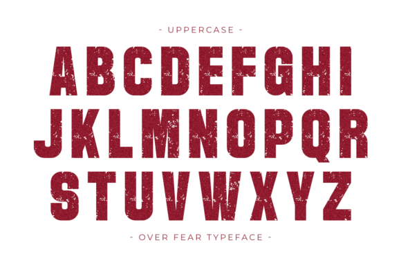 Over Fear Font PNG with transparent background - Preview 3
