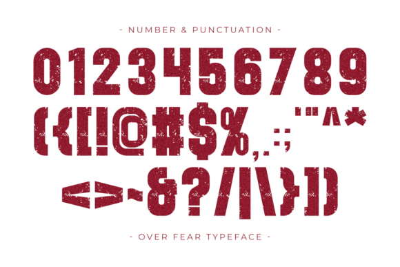 Over Fear Font PNG with transparent background - Preview 5