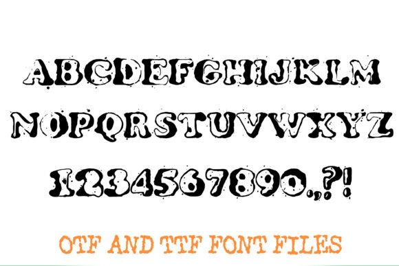 Punk Grunge Font PNG with transparent background - Preview 1
