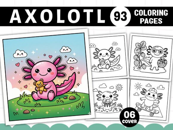 90+ Axolotl Coloring Pages for Kids