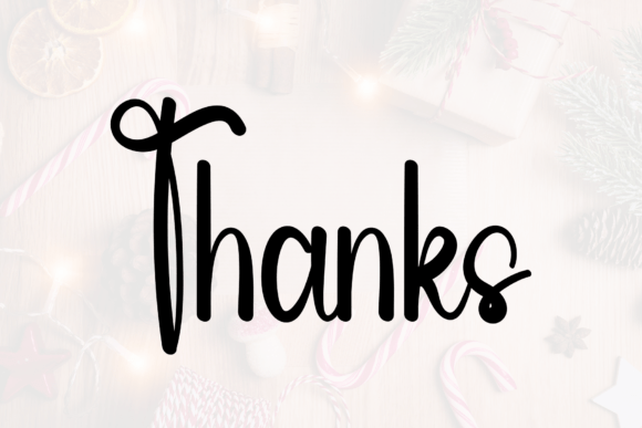 Bookish Christmas Font PNG with transparent background - Preview 4