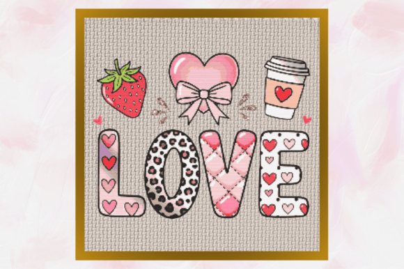 Cute Valentine LOVE Doodle with Hearts &