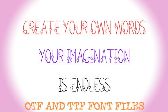 Cute Valentines Love Font font preview - 2