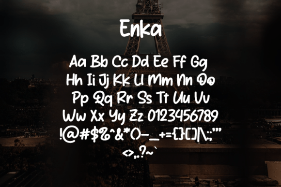 Enka Font PNG with transparent background - Preview 1
