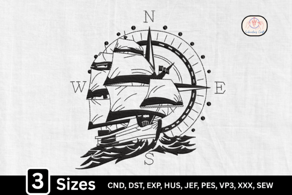 Nautical Adventure Sailing Ship Compass