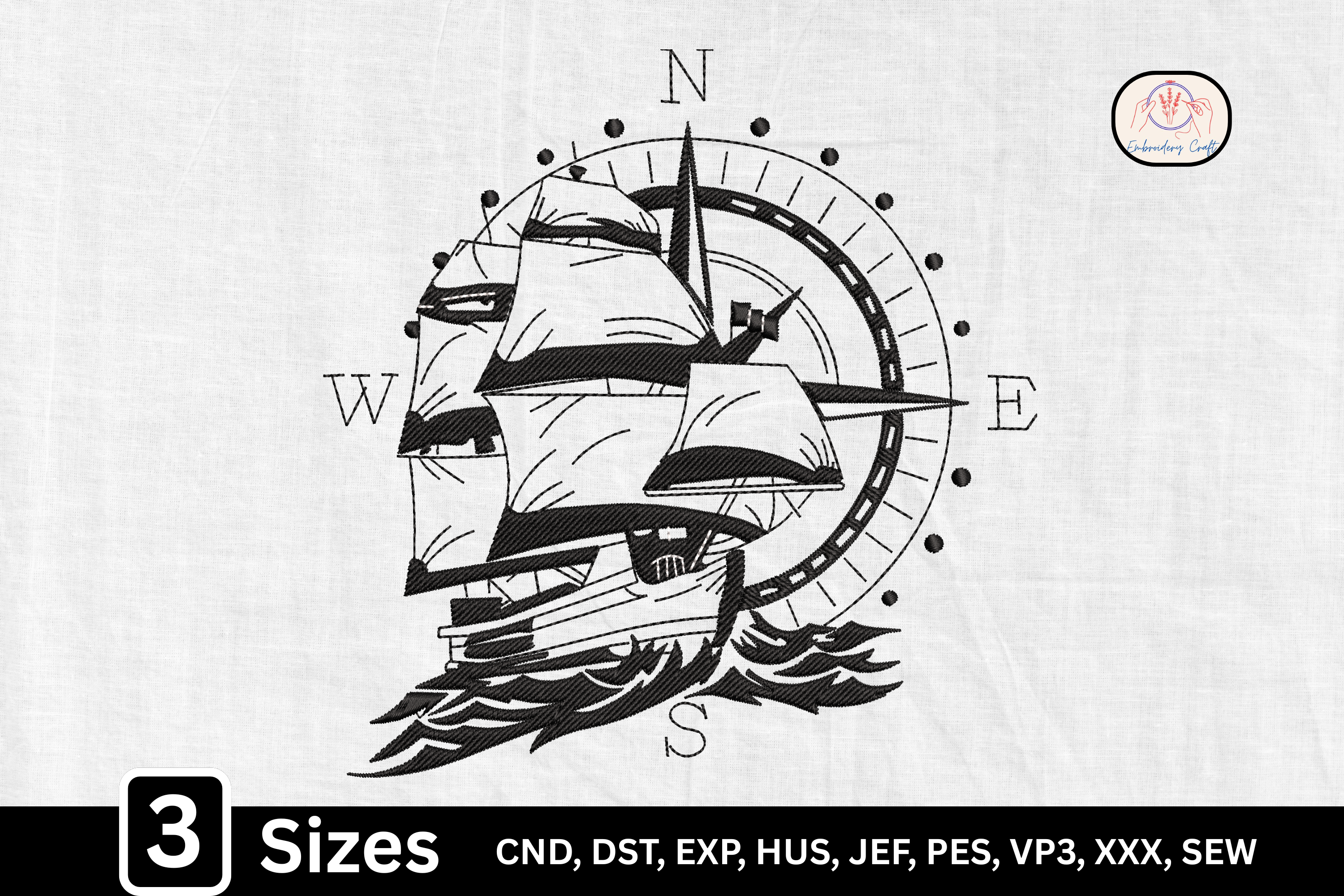 Nautical Adventure Sailing Ship Compass