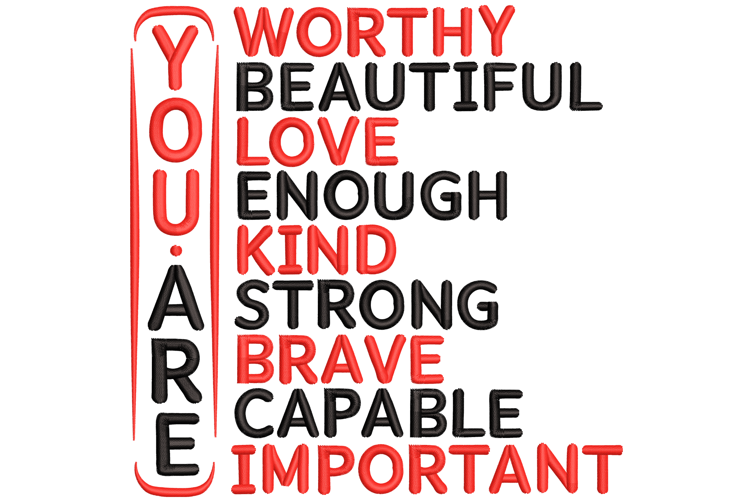 Positive Words Typography