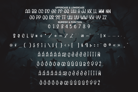 Preppy Spooky Font PNG with transparent background - Preview 6