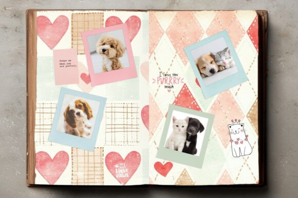 Soft Pastel Hearts Digital Papers