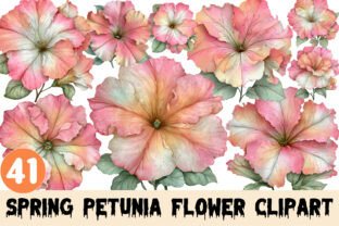 Spring Petunia Flower Clipart.