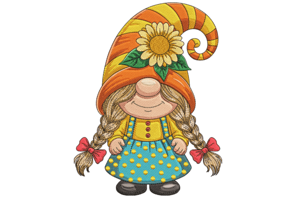 Sunflower Fall Girl Gnome