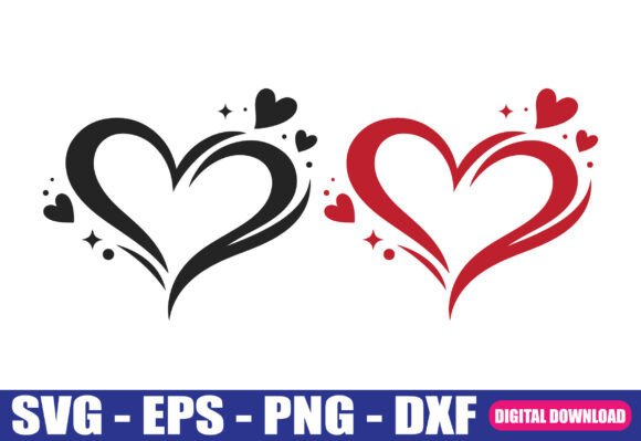 Swirl Heart Love SVG Cut File