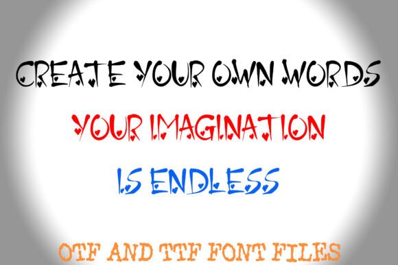 Brush Ink Heart Font - Preview 2