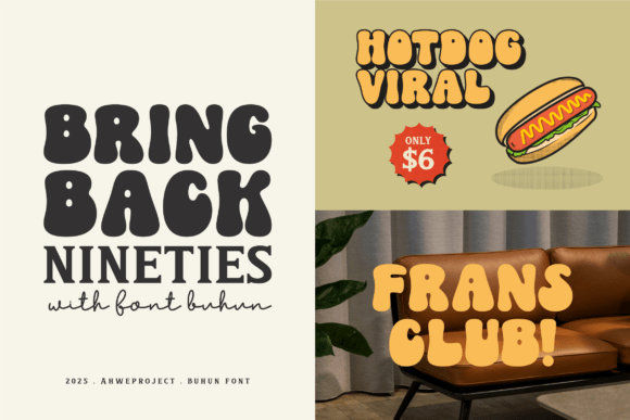 Buhun Retro Trio Font - Preview 3