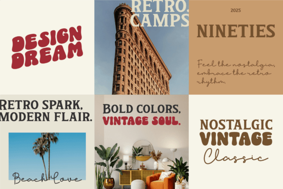 Buhun Retro Trio Font - Preview 6