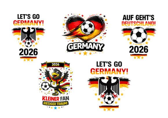 Germany 2026 Football PNG Bundle Fans Graphic Illustrations By RedDotsHouse
