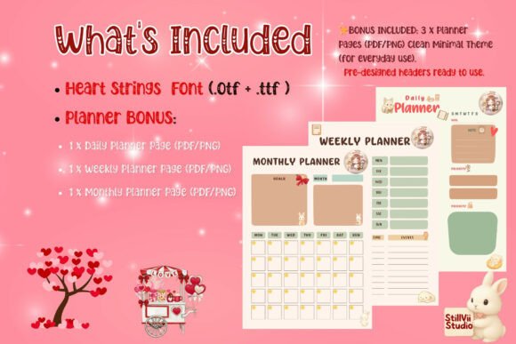 Heart Strings Font - Preview 1