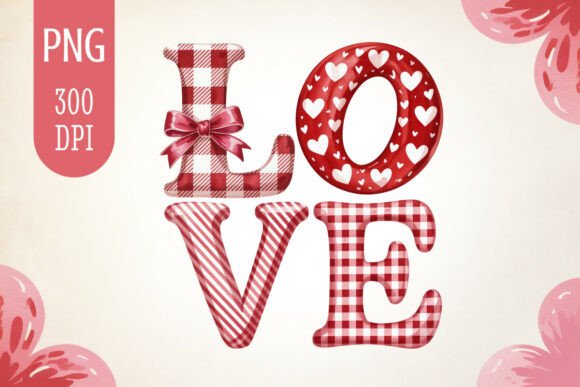 Preview of LOVE Valentine Sublimation PNG Design T-shirt, sticker, and sublimation design