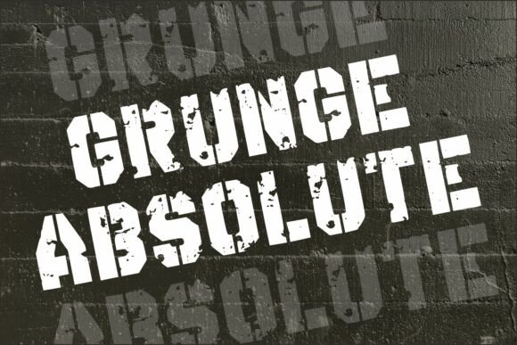 Monster Stencil Font PNG with transparent background - Preview 1