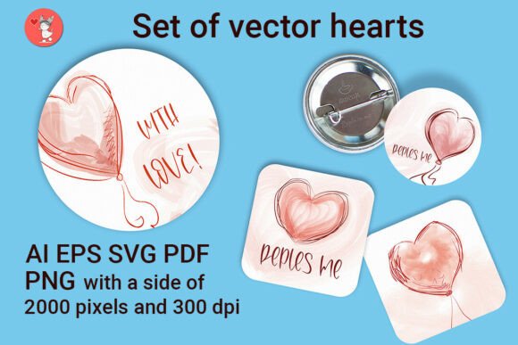 Set of Vector Hearts