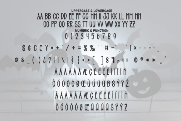 Shadow Halloween Font PNG with transparent background - Preview 6