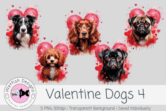 Valentine Dogs Set 4